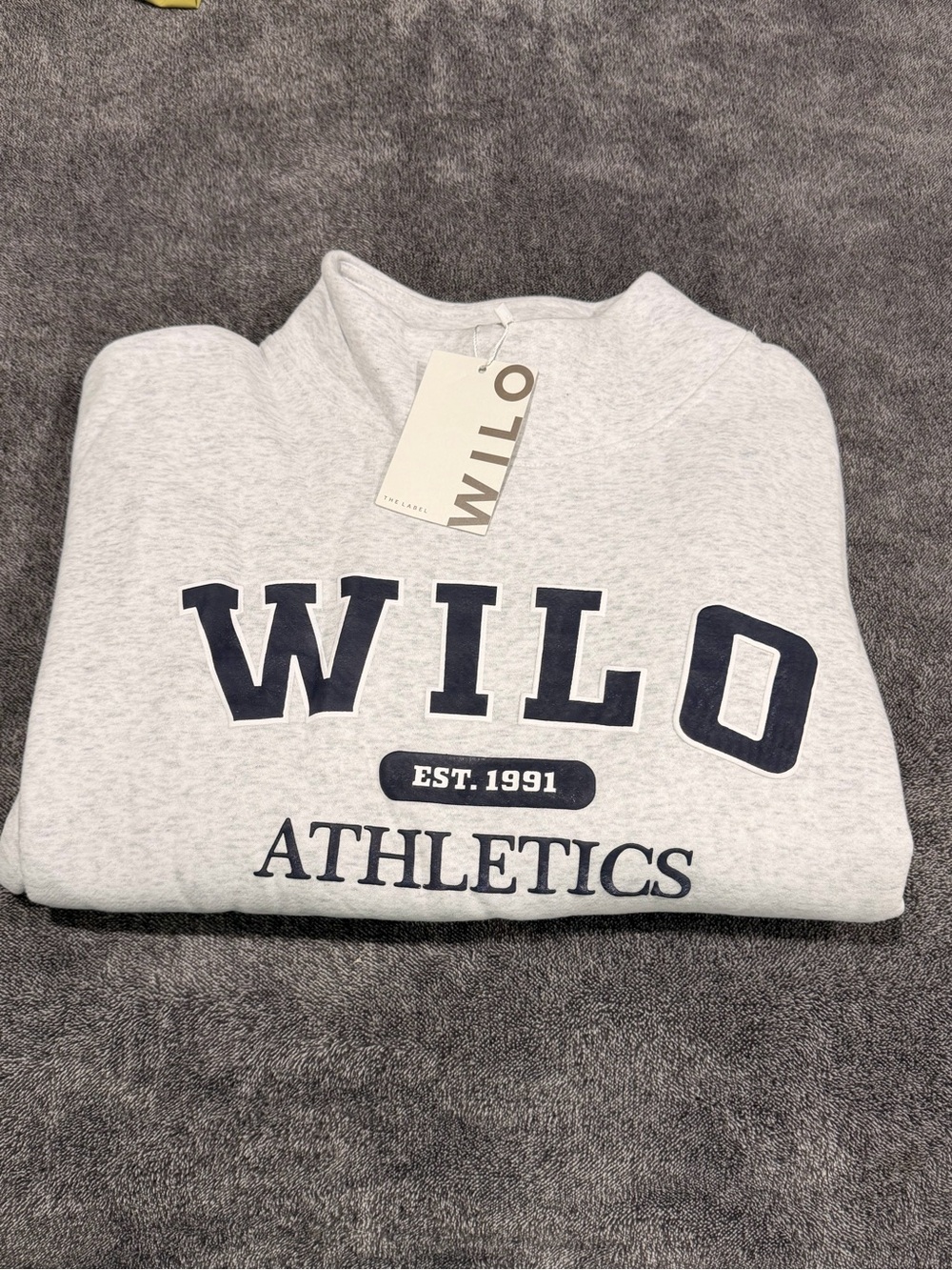 Wilo ' Athletics' mock neck sweatshirt